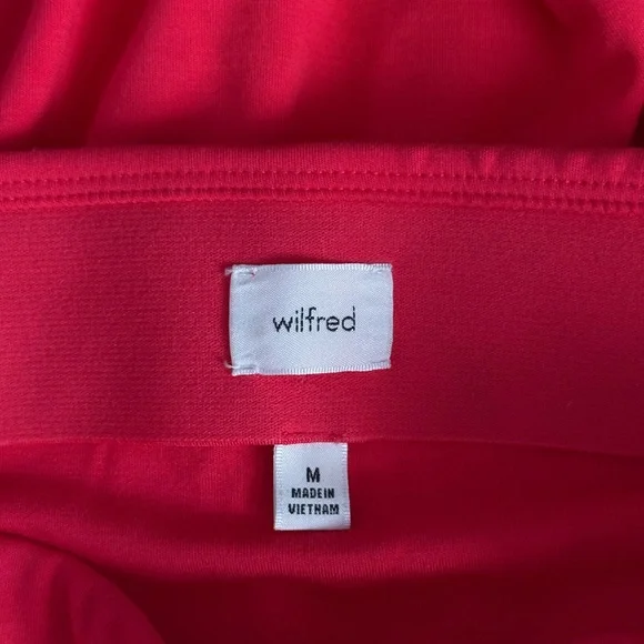 Aritzia Wilfred Womens Saturn Wrap Tie Mini Skirt Red Summer - Picture 3 of 5